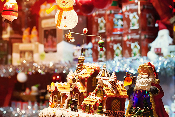 Wares On A Christmas Market Stall